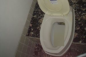 広島市東区・トイレ便器の床に水漏れが！